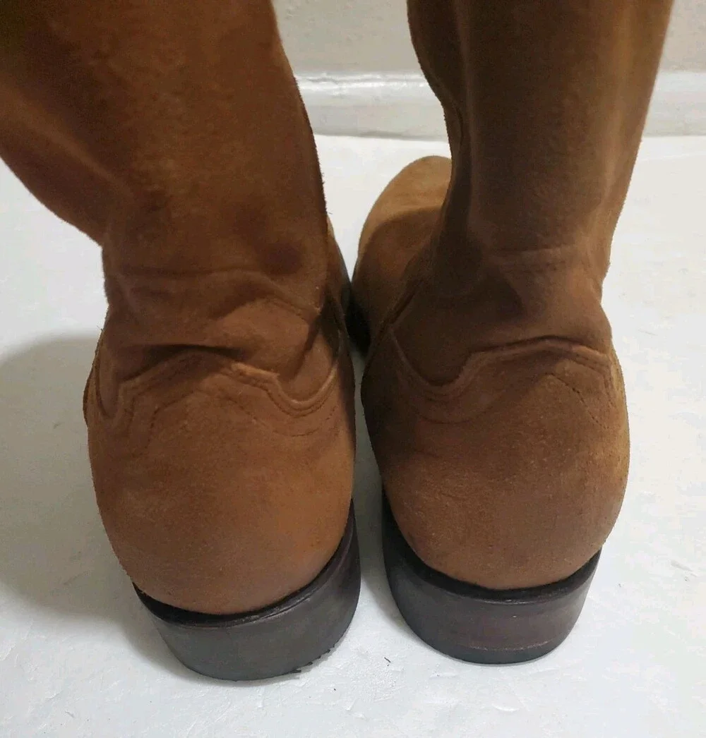 Tecovas The Shane Suede Roper Boots Mens Size 13 D Honey Brown Suede Western